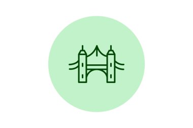 Simgesel Köprü Kapısı, vektör, piksel mükemmel, illüstratör dosyası