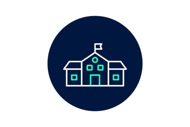 Okul binası, vektör, piksel mükemmel, illüstratör dosyası