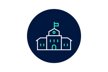 Belediye Binası, vektör, piksel mükemmel, illüstratör dosyası