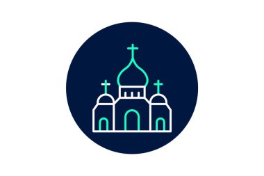 Manastır Binası, vektör, piksel mükemmel, illüstratör dosyası