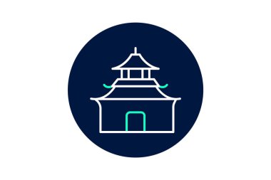 Tapınak Binası, vektör, piksel mükemmel, illüstratör dosyası