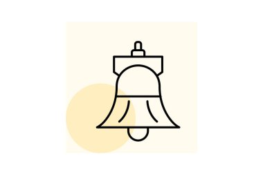 Çan kulesi, vektör, piksel mükemmel, illüstratör dosyası