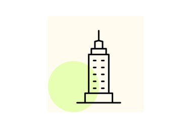 Ofis Kulesi, vektör, piksel mükemmel, illüstratör dosyası