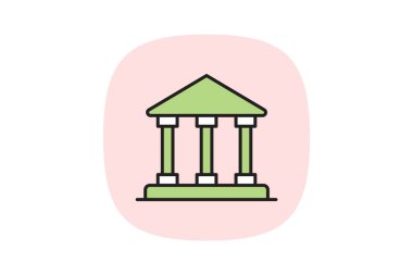 Adliye, vektör, piksel mükemmel, illüstratör dosyası