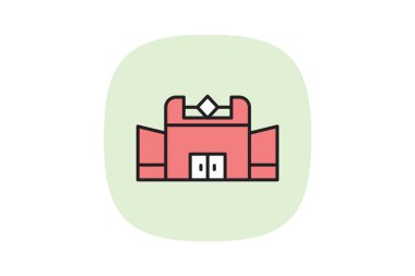 Sinema Binası, vektör, piksel mükemmel, illüstratör dosyası