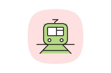 Tren istasyonu, vektör, piksel mükemmel, illüstratör dosyası