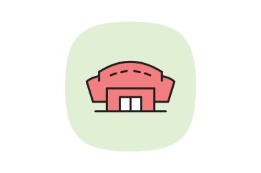 Kongre Merkezi, vektör, piksel mükemmel, illüstratör dosyası