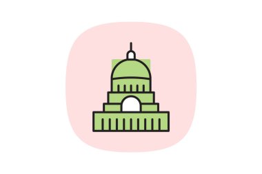 Capitol Binası, vektör, piksel mükemmel, illüstratör dosyası