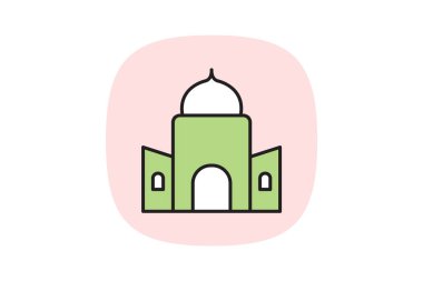 Sinagog Binası, vektör, piksel mükemmel, illüstratör dosyası