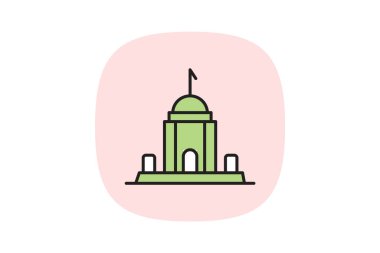 War Memorial Binası, vektör, piksel mükemmel, illüstratör dosyası