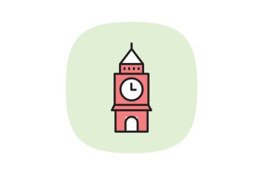 Saat Kulesi, vektör, piksel mükemmel, illüstratör dosyası