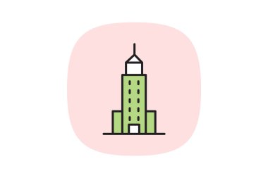 Gökdelen Binası, vektör, piksel mükemmel, illüstratör dosyası