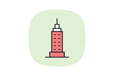 Ofis Kulesi, vektör, piksel mükemmel, illüstratör dosyası