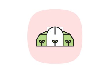 Botanik Bahçesi Serası, vektör, piksel mükemmel, illüstratör dosyası