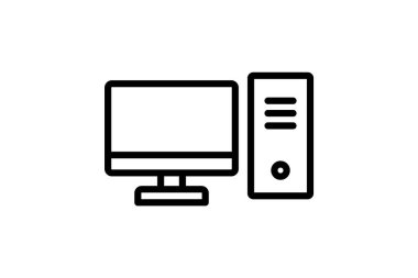 Masaüstü Bilgisayar Ayarları, vektör, piksel mükemmel, illüstratör dosyası