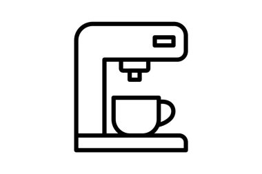 Kahve makinesi, vektör, piksel mükemmel, illüstratör dosyası