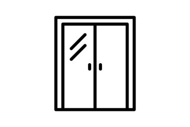 Cam Kapı, vektör, piksel mükemmel, illüstratör dosyası