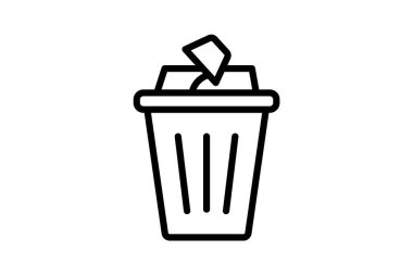 Ofis Çöp kutusu, vektör, piksel mükemmel, illüstratör dosyası