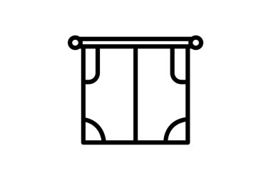 Roller Curtains, vektör, piksel mükemmel, illüstratör dosyası