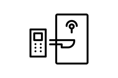 Ofis Erişim Kontrolü, vektör, piksel mükemmel, illüstratör dosyası