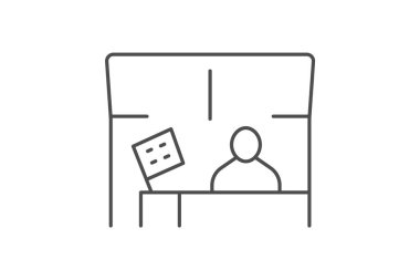 Ofis Penceresi, vektör, piksel mükemmel, illüstratör dosyası