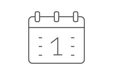 Ofis Takvimi, vektör, piksel mükemmel, illüstratör dosyası