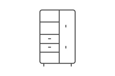 Dolap, vektör, piksel mükemmel, çizer dosyası