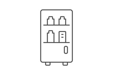 Ofis Meşrubat Buzdolabı, vektör, piksel mükemmel, illüstratör dosyası
