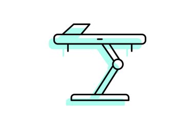 Ayakta duran masa, vektör, piksel mükemmel, illüstratör dosyası