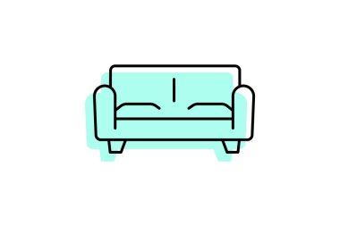 Office Sofa, vektör, piksel mükemmel, illüstratör dosyası