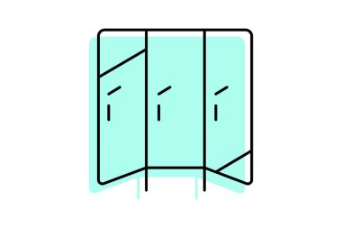 Ofis bölümü, vektör, piksel mükemmel, illüstratör dosyası