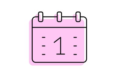 Ofis Takvimi, vektör, piksel mükemmel, illüstratör dosyası