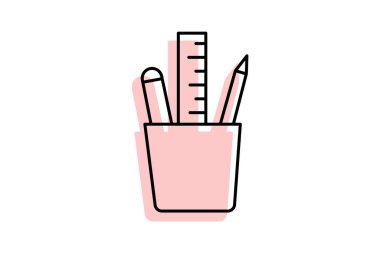 Kırtasiye Holder, vektör, piksel mükemmel, illüstratör dosyası