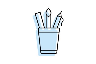 Kalem Durağı, vektör, piksel mükemmel, illüstratör dosyası