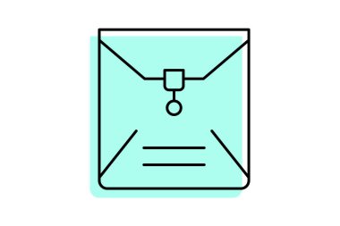 Ofis Zarfı, vektör, piksel mükemmel, illüstratör dosyası