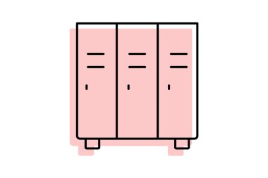 Ofis Dolabı, vektör, piksel mükemmel, illüstratör dosyası