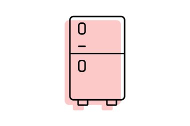 Ofis Buzdolabı, vektör, piksel mükemmel, illüstratör dosyası