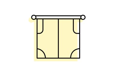 Roller Curtains, vektör, piksel mükemmel, illüstratör dosyası