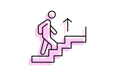 Ofis Merdiveni, vektör, piksel mükemmel, çizer dosyası