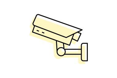 Ofis Güvenlik Kamerası, vektör, piksel mükemmel, illüstratör dosyası