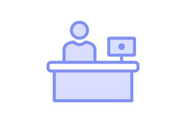 Resepsiyon Masası, vektör, piksel mükemmel, illüstratör dosyası