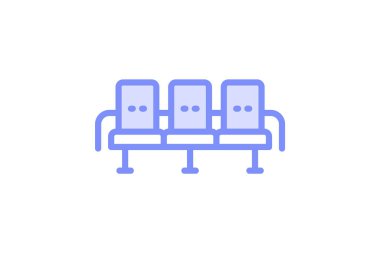 Bekleme Alanı Sandalyeleri, vektör, piksel mükemmel, illüstratör dosyası