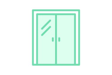 Cam Kapı, vektör, piksel mükemmel, illüstratör dosyası