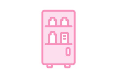 Ofis Meşrubat Buzdolabı, vektör, piksel mükemmel, illüstratör dosyası