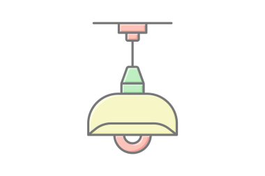 Ofis Tavanı Işığı, vektör, piksel mükemmel, illüstratör dosyası