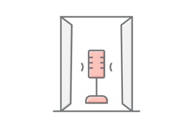 Akustik Booth, vektör, piksel mükemmel, illüstratör dosyası