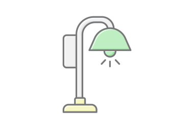 Yer lambası, vektör, piksel mükemmel, illüstratör dosyası