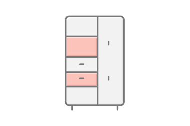 Dolap, vektör, piksel mükemmel, çizer dosyası