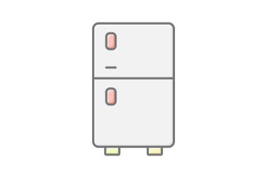 Ofis Buzdolabı, vektör, piksel mükemmel, illüstratör dosyası