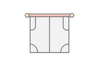 Roller Curtains, vektör, piksel mükemmel, illüstratör dosyası